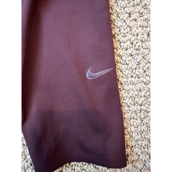 Nike Leggings Women's Medium Dri-Fit Maroon Burgundy - Picture 3 of 4